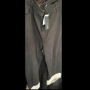 Plus Size Black Denim Asymmetrical Jeans